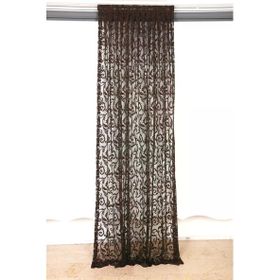 Akça Tekstil 75x260 cm Acı Kahve Sultan 2 Tek Kanat Hazır Dikilmiş Pileli Fon Perde