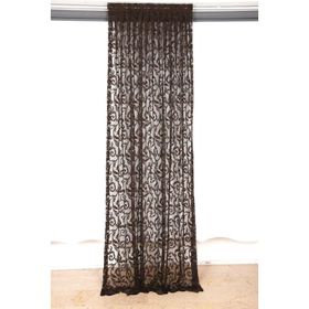 Akça Tekstil 75x260 cm Acı Kahve Sultan 2 Tek Kanat Hazır Dikilmiş Pileli Fon Perde
