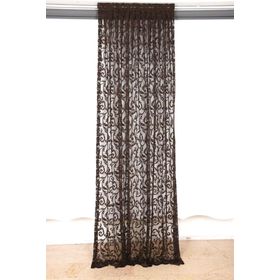 Akça Tekstil 75x260 cm Acı Kahve Sultan 2 Tek Kanat Hazır Dikilmiş Pileli Fon Perde