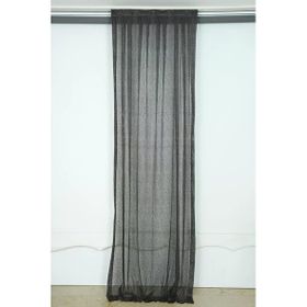 Akça Tekstil 75x260 cm Antrasit Çizgili Model Hazır Dikilmiş Pileli Fon Perde