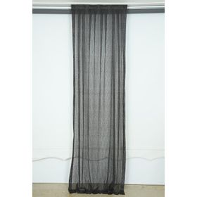 Akça Tekstil 75x260 cm Antrasit Çizgili Model Hazır Dikilmiş Pileli Fon Perde