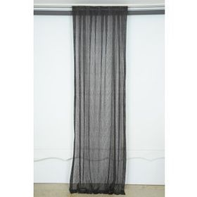 Akça Tekstil 75x260 cm Antrasit Çizgili Model Hazır Dikilmiş Pileli Fon Perde