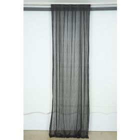 Akça Tekstil 75x260 cm Antrasit Çizgili Model Hazır Dikilmiş Pileli Fon Perde
