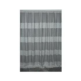 Akça Tekstil 75x260 cm Gri Roza Model Tek Kanat Pileli Fon Perde