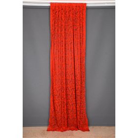 Akça Tekstil 75x260 cm Kırmızı Sultan 2 Tek Kanat Hazır Dikilmiş Pileli Fon Perde