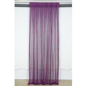 Akça Tekstil 75x260 cm Mor Dar Etek Tek Kanat Hazır Dikilmiş Pileli Fon Perde