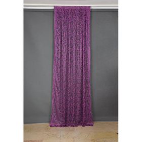 Akça Tekstil 75x260 cm Mor Sultan 2 Model Tek Kanat Hazır Pileli Fon Perde