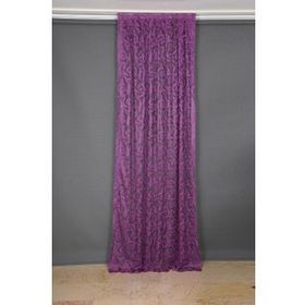 Akça Tekstil 75x260 cm Mor Sultan 2 Model Tek Kanat Hazır Pileli Fon Perde