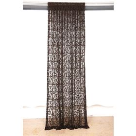 Akça Tekstil 75x260 cm Mor Sultan 2 Model Tek Kanat Hazır Pileli Fon Perde
