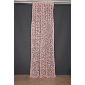 Akça Tekstil 75x260 cm Pudra Sultan 2 Tek Kanat Hazır Dikilmiş Pileli Fon Perde