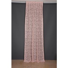 Akça Tekstil 75x260 cm Pudra Sultan 2 Tek Kanat Hazır Dikilmiş Pileli Fon Perde