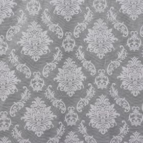 Akça Tekstil Gri 75x260 cm Damaks Hazır dikilmiş Pileli Fon Perde