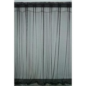Akça Tekstil Orkide Model 300x260 cm Siyah Tek Kanat Dikilmiş Pileli Fon Perde