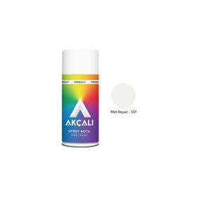 Akçalı 501/A501 Mat Beyaz Akrilik ve Ortak Düz Renkli Sprey Boya