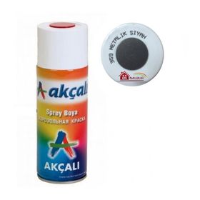 Akçalı Metalik Siyah 359 Simli 400 ml Sprey Boya