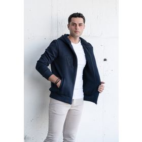 Akçaylar Regular Fit Kapşüsonlu Fermuarlı 3 İplikli Erkek Sweatshirt