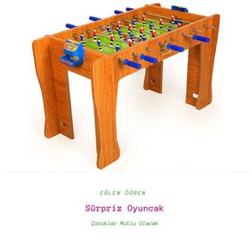 Akçiçek 4 Kollu Ahşap Langırt Masası