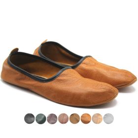 Akdam Babouche Geleneksel Moccasin Antik Tan Kadın Terlik