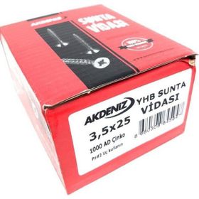 Akdeniz 3.5x25 mm Çinko 1000 Adet Sunta Vidası