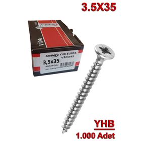 Akdeniz 3.5x35 mm 1000 Adet Sunta Vidası