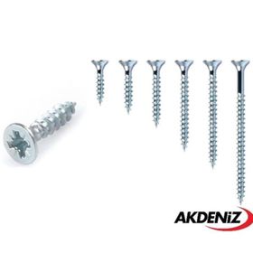 Akdeniz 4.0x25 mm Çinko 500 Adet Sunta Vidası