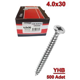 Akdeniz 4.0x30 mm 500 Adet Sunta Vidası