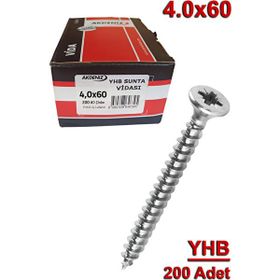 Akdeniz 4.0x60 mm 200 Adet Sunta Vidası