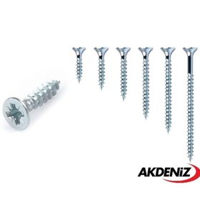 Akdeniz 5.0x40 Çinko 200 Adet Sunta Vidası
