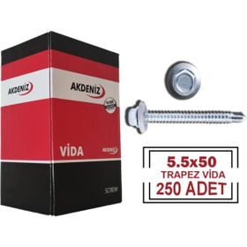Akdeniz 5.5x50 250 Adet Trapez Çatı Vidası