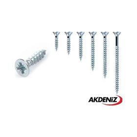 Akdeniz 6.0x60 mm Çinko 200 Adet Sunta Vidası