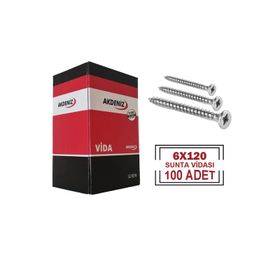 Akdeniz 6x120 YHB 100 Adet Sunta Vidası