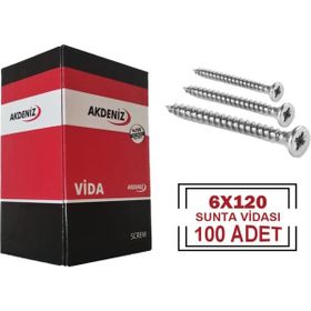 Akdeniz 6x120 YHB 100 Adet Sunta Vidası