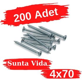 Akdeniz Y.H.B. 4x70 200 Adet Çinko Sunta Vidası