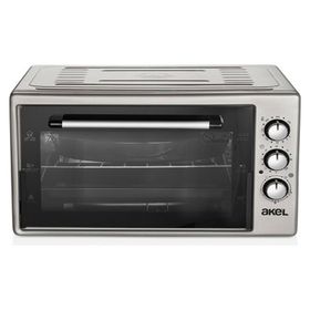 Akel AF381L Gri Lambalı Tavuk Çevirmeli Midi Fırın