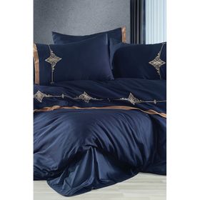 Akella 82 Tel Pamuk Saten 200x220 cm Kırmızı Çift Kişilik Nevresim Takımı