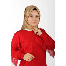 Aker 7208713-913 Gold Twill İpek Desenli Eşarp