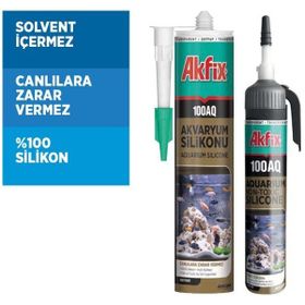 Akfix 100AQ 280 ml Siyah Akvaryum Silikonu
