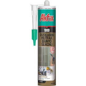 Akfix 100D Beyaz 310 ml Duşakabin Silikonu