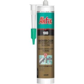 Akfix 100D Beyaz 310 ml Duşakabin Silikonu