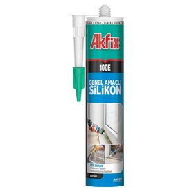 Akfix 100E 280 ml Beyaz Genel Amaçlı Silikon