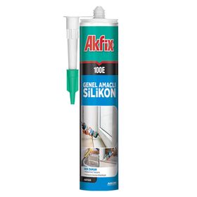 Akfix 100E 280 ml Beyaz Genel Amaçlı Silikon