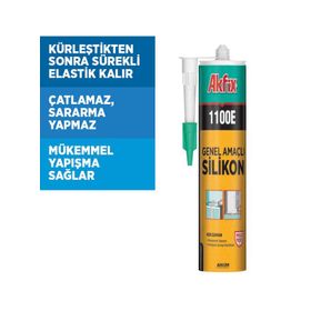 Akfix 1100E 280 gr Şeffaf Genel Amaçlı Silikon