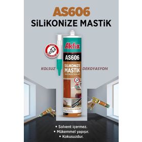 Akfix AA001 500 gr AS606 Beyaz Silikonize Akrilik Mastik