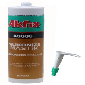 Akfix AS606 500 ml Silikonize Akrilik Mastik Altın Meşe Silikon Tabancası