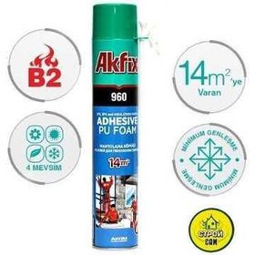 Akfix FA009 960P 800 ml Poliüretan Mantolama Yapıştırma Köpüğü