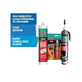 Akfix HT300 280 ml Kırmızı Sıvı Conta Yüksek Isı Silikonu