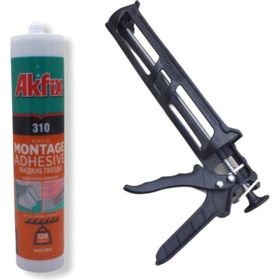 Akfix Kartonpiyer Stropiyer Beyaz 310 ml Silikon Tabancası ve Yapıştırıcı