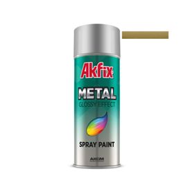 Akfix SP423086 400 ml Metal Mat Bronz Altın Efekt Akrilik Sprey Boya