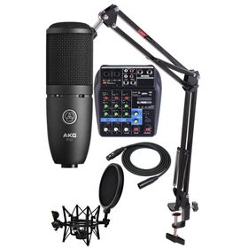 AKG Perception P120 Ses Kartı + Stand + Filtre Kablo + Mikrofon Full Set
