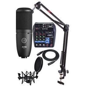 AKG Perception P120 Ses Kartı + Stand + Filtre Kablo + Mikrofon Full Set
